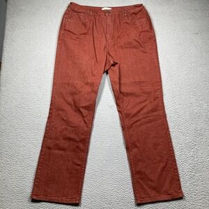 Coldwater Creek Jeans Pants Womens 16 Rust Orange Straight Stretch‎ High Rise